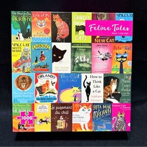 Re-Marks | "Feline Tales" 1000pc Jigsaw Puzzle - Complete, No Damage